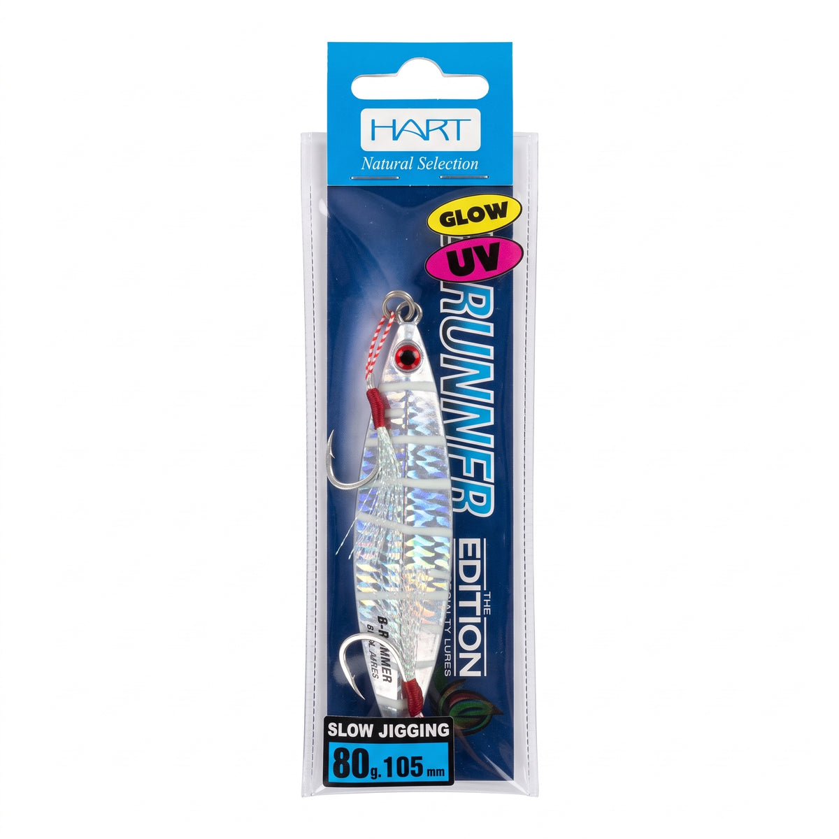 Señuelo Slow Jigging Hart B-Runner 80 grs con Assist Hooks