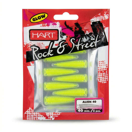 Señuelo Vinilo Hart Rock Street Alien 40mm Pack 8 Unidades