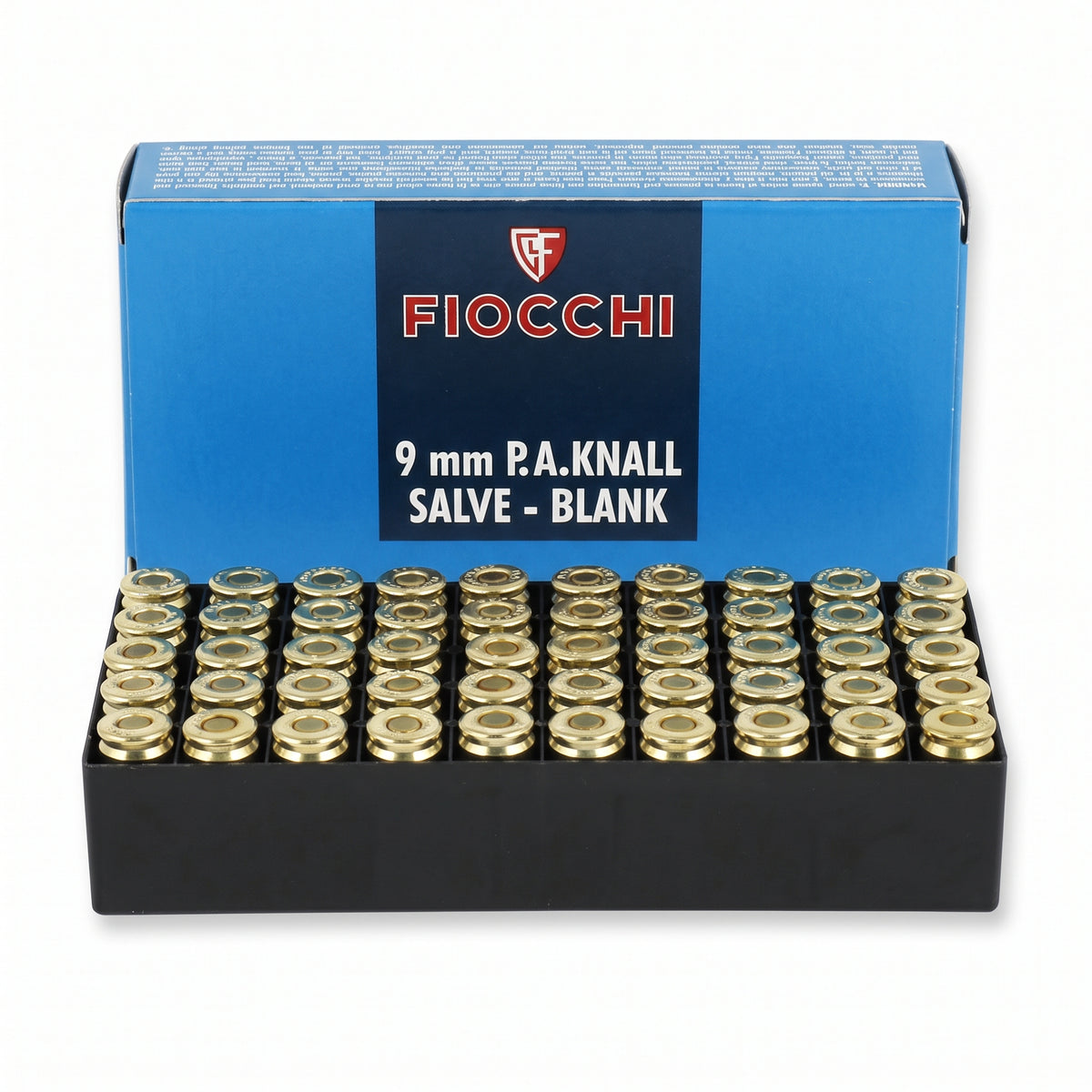 Munición de Fogueo 9mm P.A.K. Fiocchi: Balas de Salva Italianas de Alta Calidad - Caja de 50 unidades