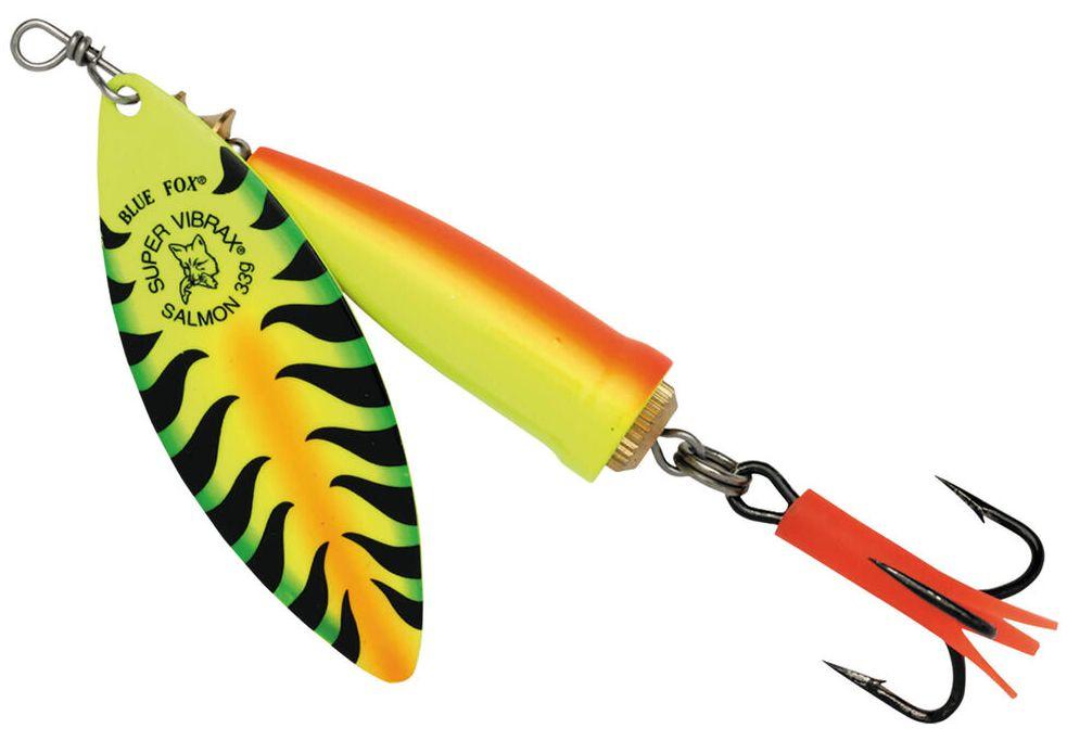Señuelo Spinner Súper Vibrax Salmón Blue Fox para Pesca Deportiva