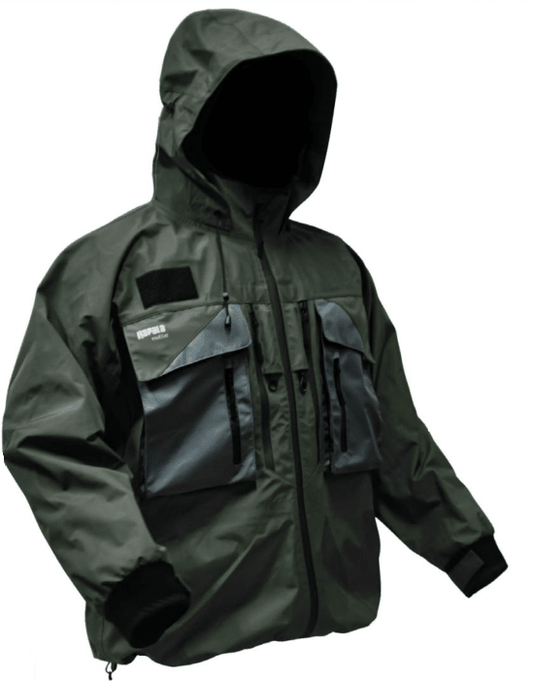 Chaqueta de Vadeo Rapala Huillín Transpirable 3 Capas Impermeable Pesca Profesional