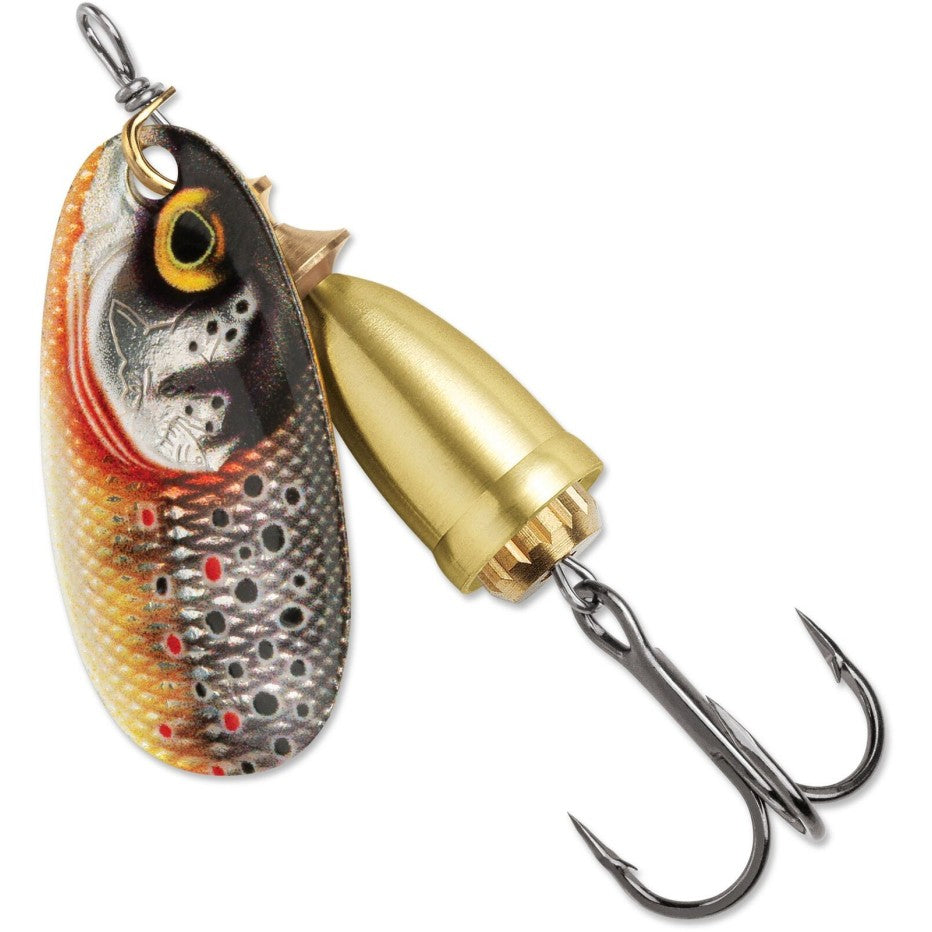 Cucharilla Giratoria Blue Fox Vibrax Gilded: Potente, Fluida y Eficaz para Truchas y Percas